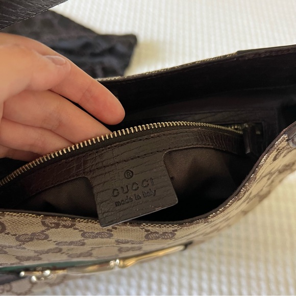 Authentic Gucci Hasler Horsebit Monogram purse - Picture 6 of 13